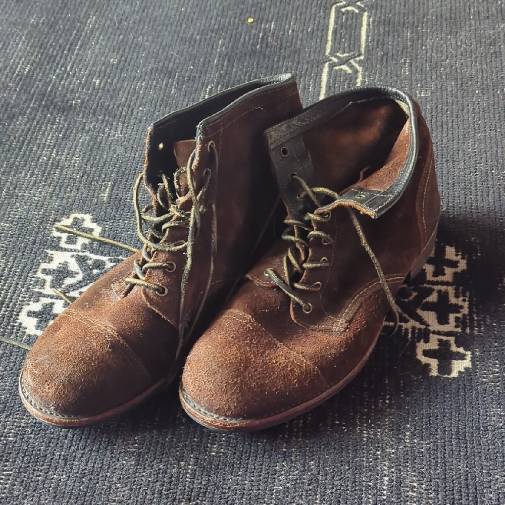 Men's Brown Suede frye Lace-Up Boots